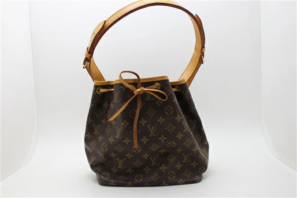 LOUIS VUITTON Noe Bag Shoulder Monogram Leather Brown